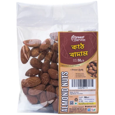 Green Harvest Almond Nut-Raw (50 gm)- GHNT9111: null | Rokomari.com - Rokomari product